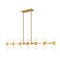 Z-Lite Artemis Linear Chandelier, 14-Light, 5 In.W x 60 In.L x 12.75 In.H, Modern Gold/Matte Opal 494-14L-MGLD - alternate 1